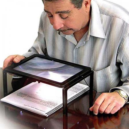 Vergrootglas lezen 3x – met LED verlichting – x3 op standaard – tafel licht vergrootglas - leesloep